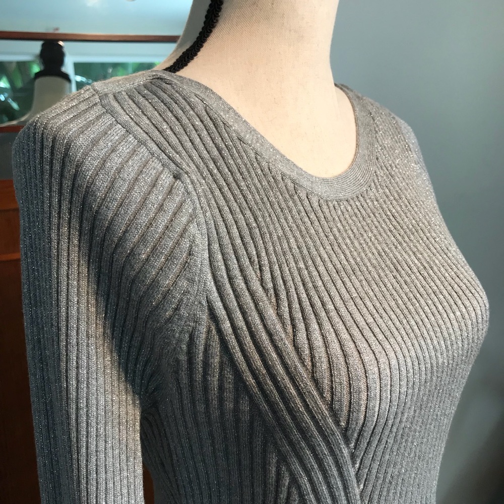 NWOT Lane Bryant Metallic Ribbed Sweater - Picture 3 of 5